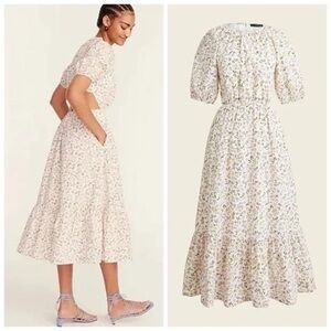 J Crew Side-cutout cotton poplin dress in meadow floral Sz 2